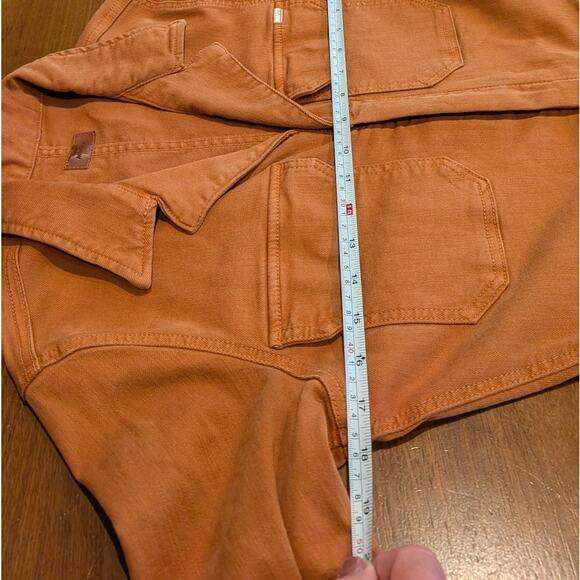 Anthropologie Mother Orange Brown The Fixer Denim Utility Jumpsuit, Size XS - Picture 6 of 13